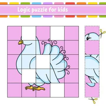 Logic puzzle for kids. Education developing worksheet. Learning game for chil Stock Illustration
