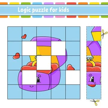 Logic puzzle for kids. Education developing worksheet. Learning game for chil Stock Illustration