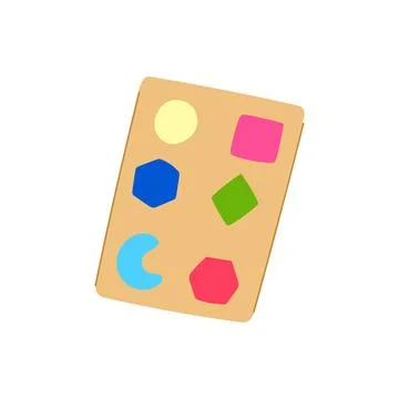 Logic puzzles toy cartoon vector illustration Stock Illustration