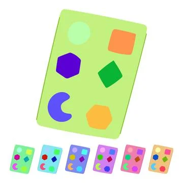 Logic puzzles toy vector cartoon graphic Stock Illustration