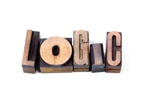 Logic word isol Stock Photos
