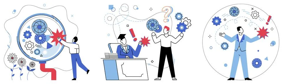 Logical analysis. Analytical minds are architects, constructing bridges und.. Stock Illustration