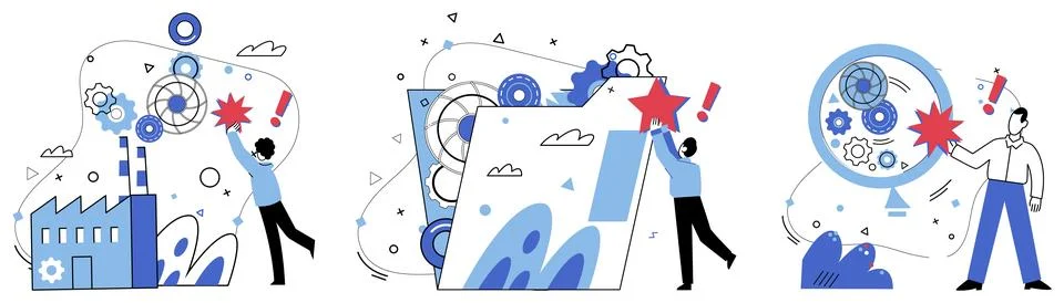 Logical analysis. Logical analysis is compass guiding us through maze chall.. Stock Illustration