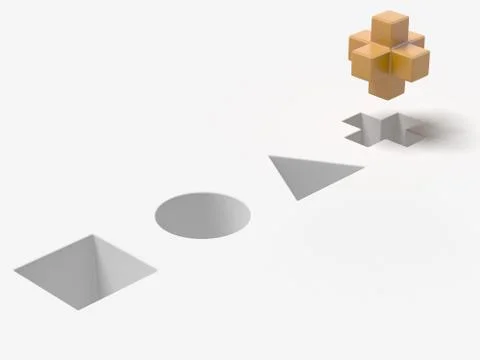 Logical game with holes Stock-Illustration