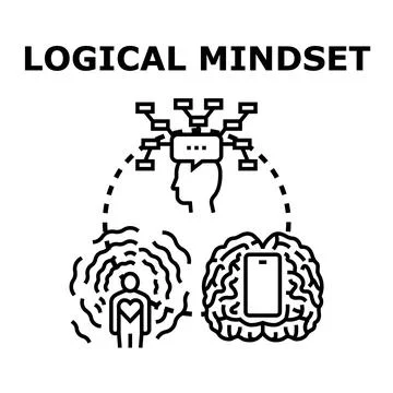 Logical mindset balancing emotion, technology, and thought process Stock Illustration
