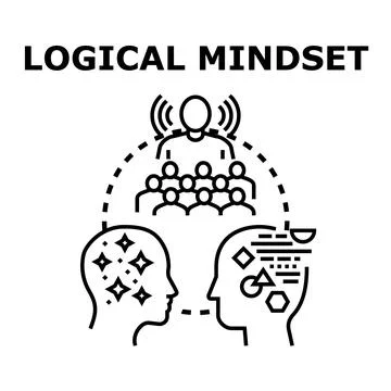 Logical mindset development and business presentation planning Stock Illustration