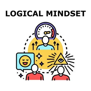 Logical mindset development improving human potential vector Stock Illustration