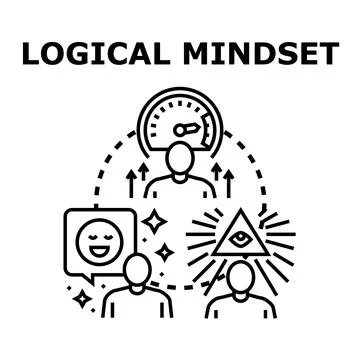 Logical mindset development improving human potential vector 스톡 일러스트