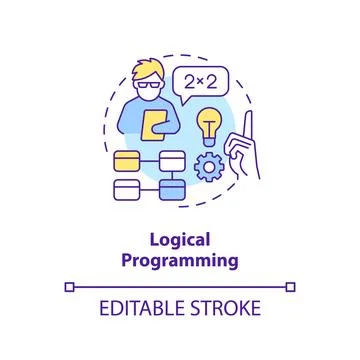 Logical programming concept icon Illustrazione stock