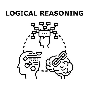 Logical reasoning process developing problem solving skills Ilustração Stock