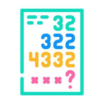 Logical tasks color icon vector illustration color Stock Illustration