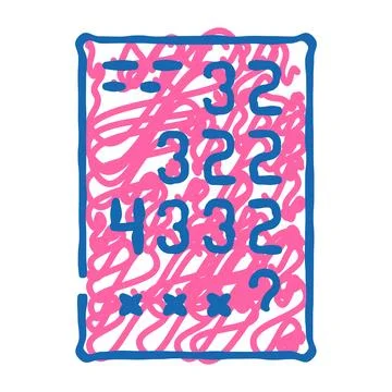 Logical tasks icon doodle illustration Stock Illustration