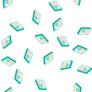 Logical tasks isometric icon seamless pattern color Stock Illustration