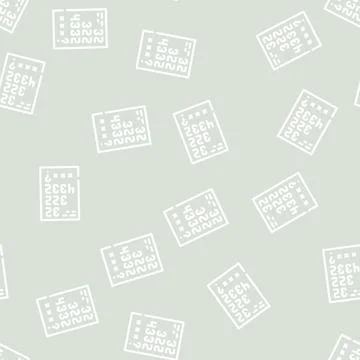 Logical tasks line vector seamless pattern black Stock Illustration