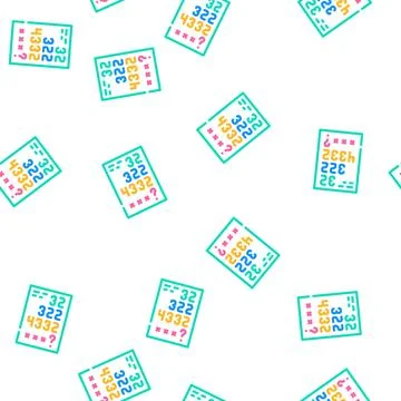 Logical tasks vector seamless pattern color 스톡 일러스트