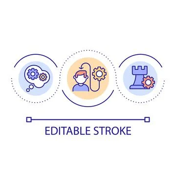 Logical thinking skill loop concept icon Stock Illustration
