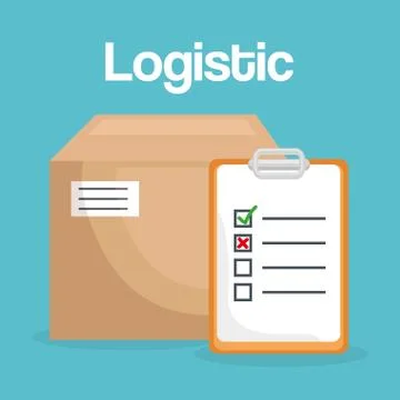 Logidtic service with boxes イラスト素材