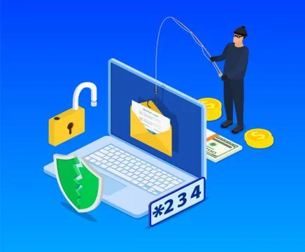 Login into account in email envelope Stock Illustration