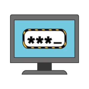 Login and password design Illustrazione stock