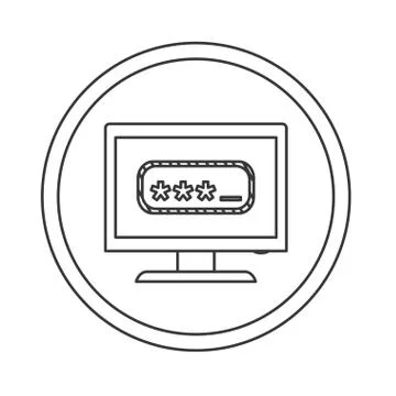 Login and password design Illustrazione stock