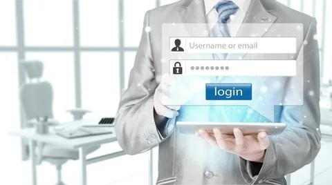 Login and password Illustrazione stock