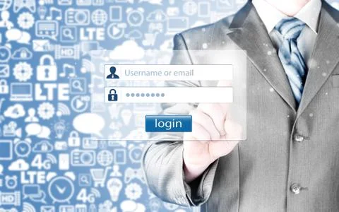 Login and password Stock Illustration