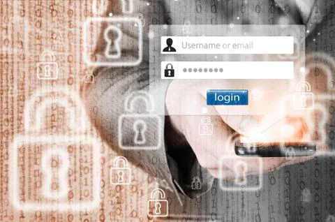 Login and password Illustrazione stock