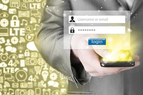 Login and password Stock Illustration