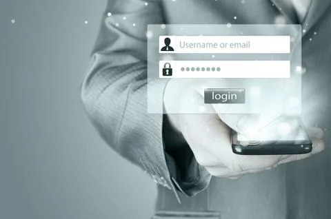 Login and password Illustrazione stock
