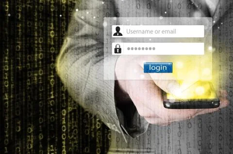 Login and password Stock Illustration