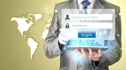 Login and password Stock Illustration