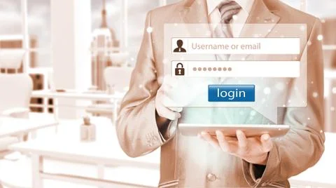 Login and password Stock Illustration