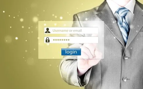 Login and password Illustrazione stock