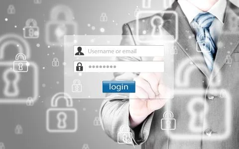 Login and password Stock Photos