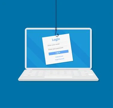 Login and Register Form with Blue Theme for Desktop Application or Website Illustrazione stock