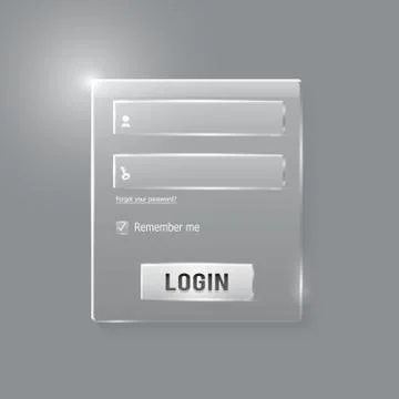 Login and register web glossy form Illustrazione stock