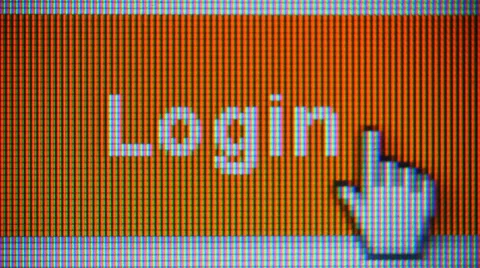 Login and sign in button on computer screen Stock Footage 37342745