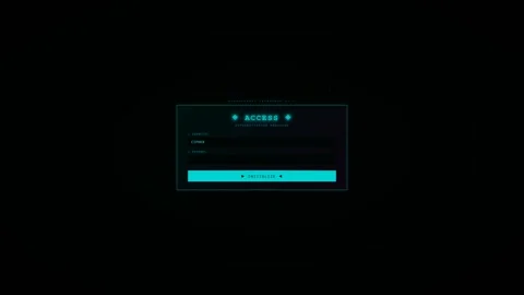 Login animation shows a computer screen with a hacking theme Stock Footage 327567158