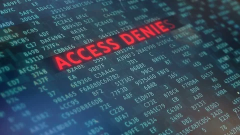 Login attempt, access denied, wrong password, security message on screen Video stock 90058633