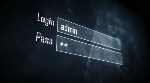 Login attempt, wrong password, access denied screen text, system message Stock Footage 62893022