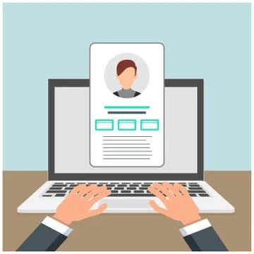 Login authentication concept on laptop screen. Notebook and online login form.  Stock Illustration