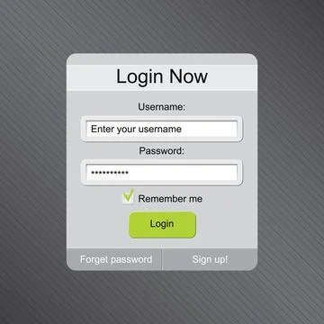 Login box form Vector login box form ui element Copyright: xZoonar.com/Ser... Stock Photos