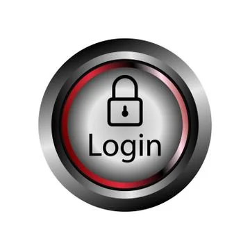 Login button icon Vector Stock Illustration