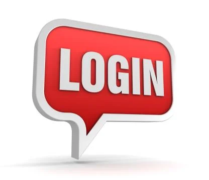 Login concept 3d illustration Stock Illustration