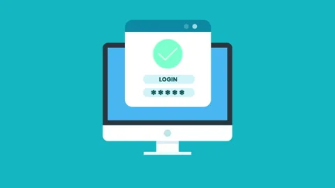 Login concept animation. 4K motion animation. Stock Footage 300493995