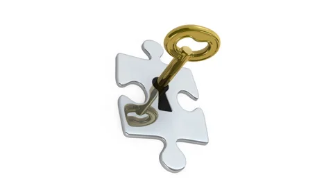 Login (concept with a puzzle and key) Vídeos de archivo 63767543