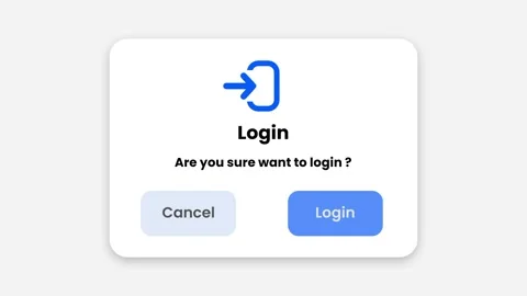 Login Confirmation Popup Dialog Stock Footage 343508430