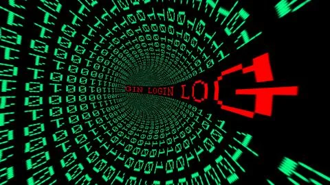 Login data tunnel Illustrazione stock