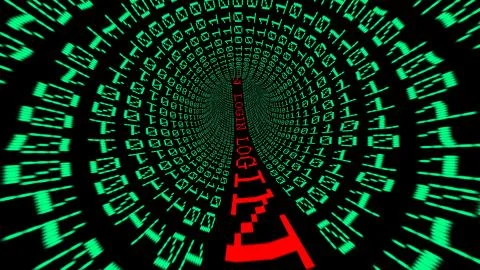 Login data tunnel Stock Illustration