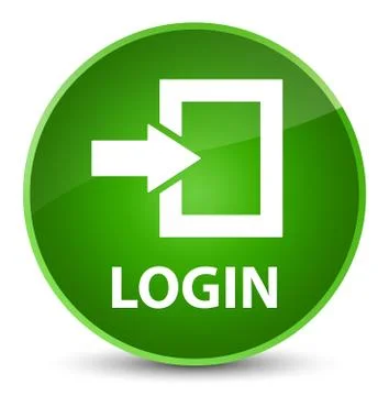 Login elegant green round button Stock Illustration